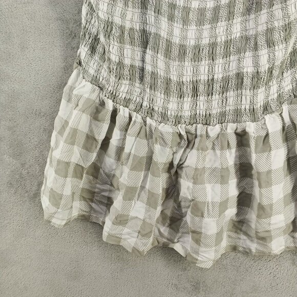 ANGELS Smocked Women Top Size XL(16-18) Woven Casual Pullover Gingham Pattern - Picture 3 of 13